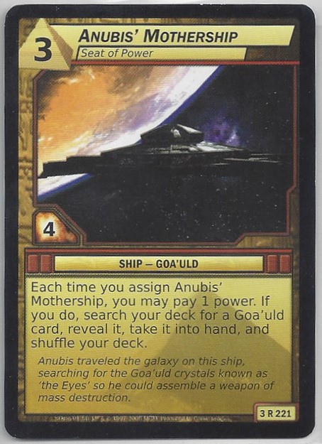 Anubis Mothership, Seat of Power
